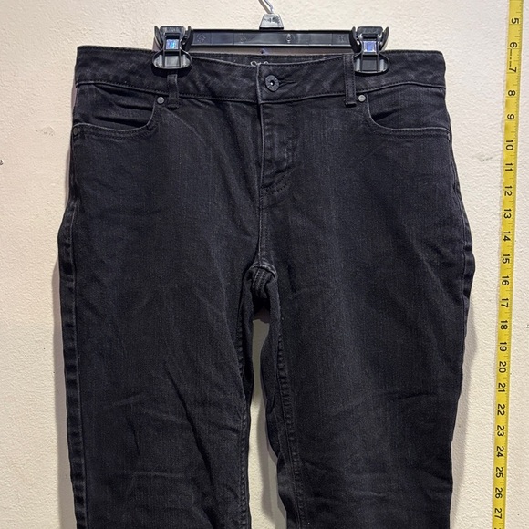 Simply Vera Vera Wang Charcoal Denim Pants - Picture 1 of 6